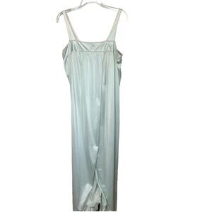 Vintage Diane Von Furstenberg for RE7 DVG 70s  Nylon Sleep Gown Blue Slip Large